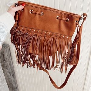 Boho faux leather purse